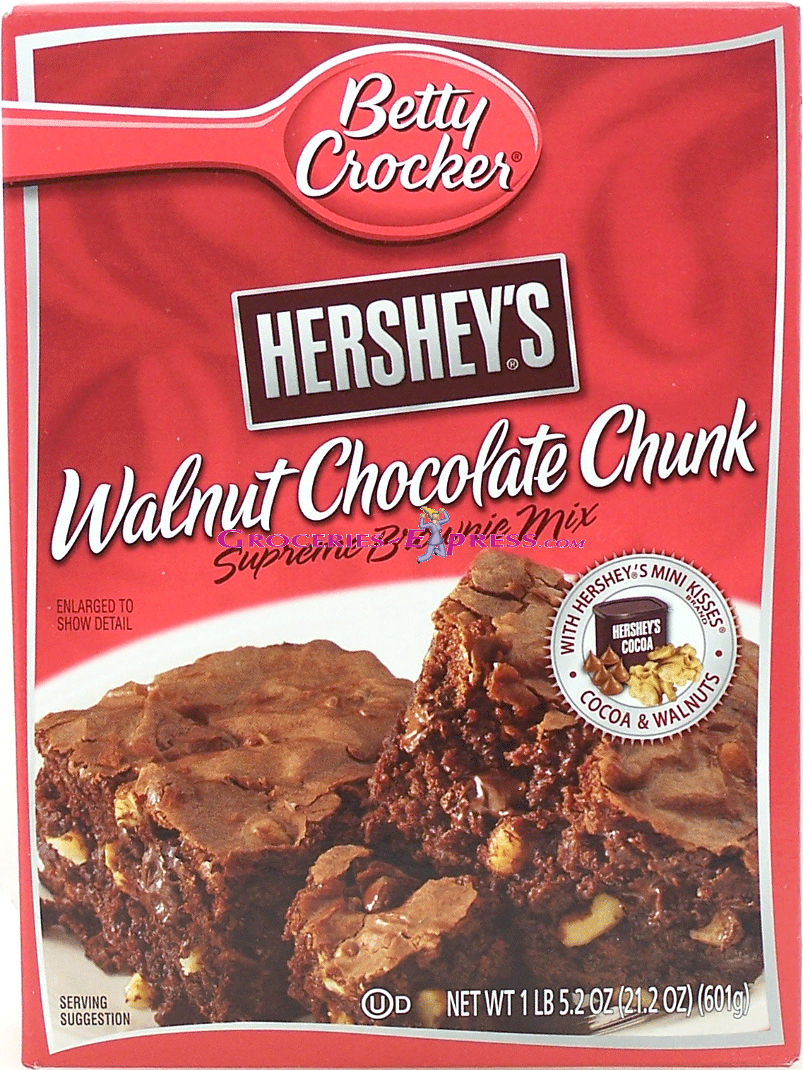 Betty Crocker&nbsp;&nbsp;walnut chocolate chunk supreme brownie mix, mini kisses & walnuts, 13 x 9 family size Full-Size Picture